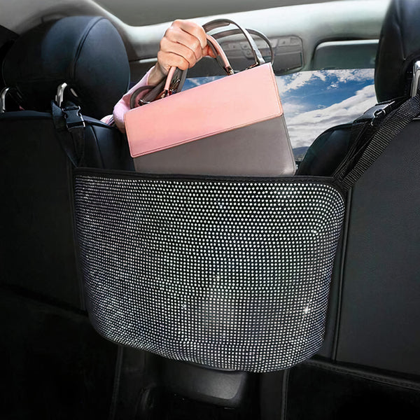Rhinestone Backseat Handbag Holder